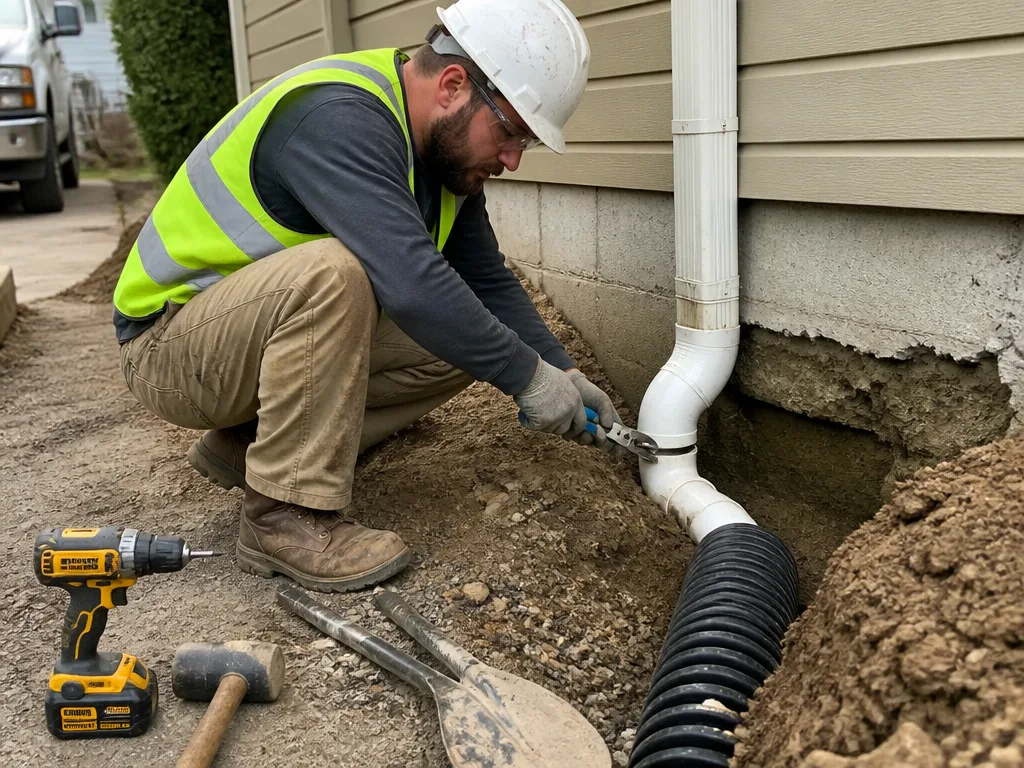 French Drain Tie-In