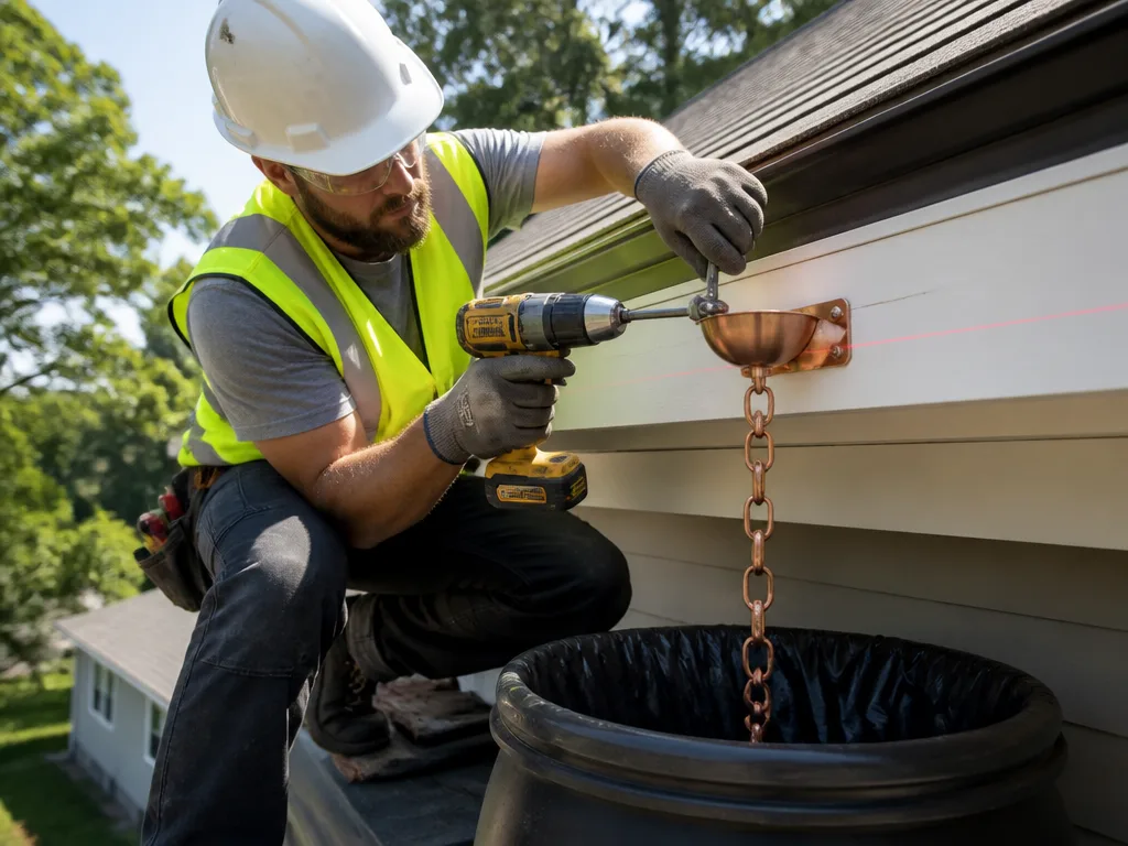 Rain Chain Installation