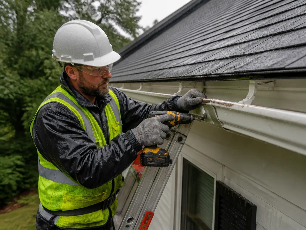 Storm Damage Gutter Repair